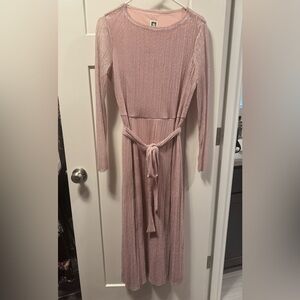 Anne Klein Pink Metallic Shimmer Dress- size 10
